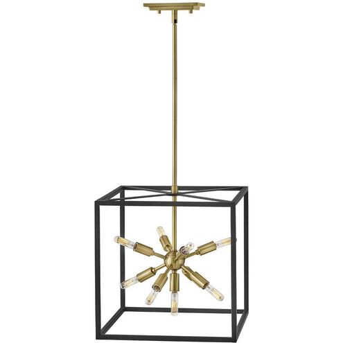 Lisa McDennon Aros 9 Light 15 inch Black with Warm Brass Indoor Pendant Ceiling Light
