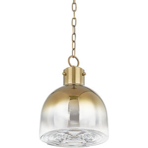 Beryl 1 Light 11.75 inch Patina Brass Pendant Ceiling Light