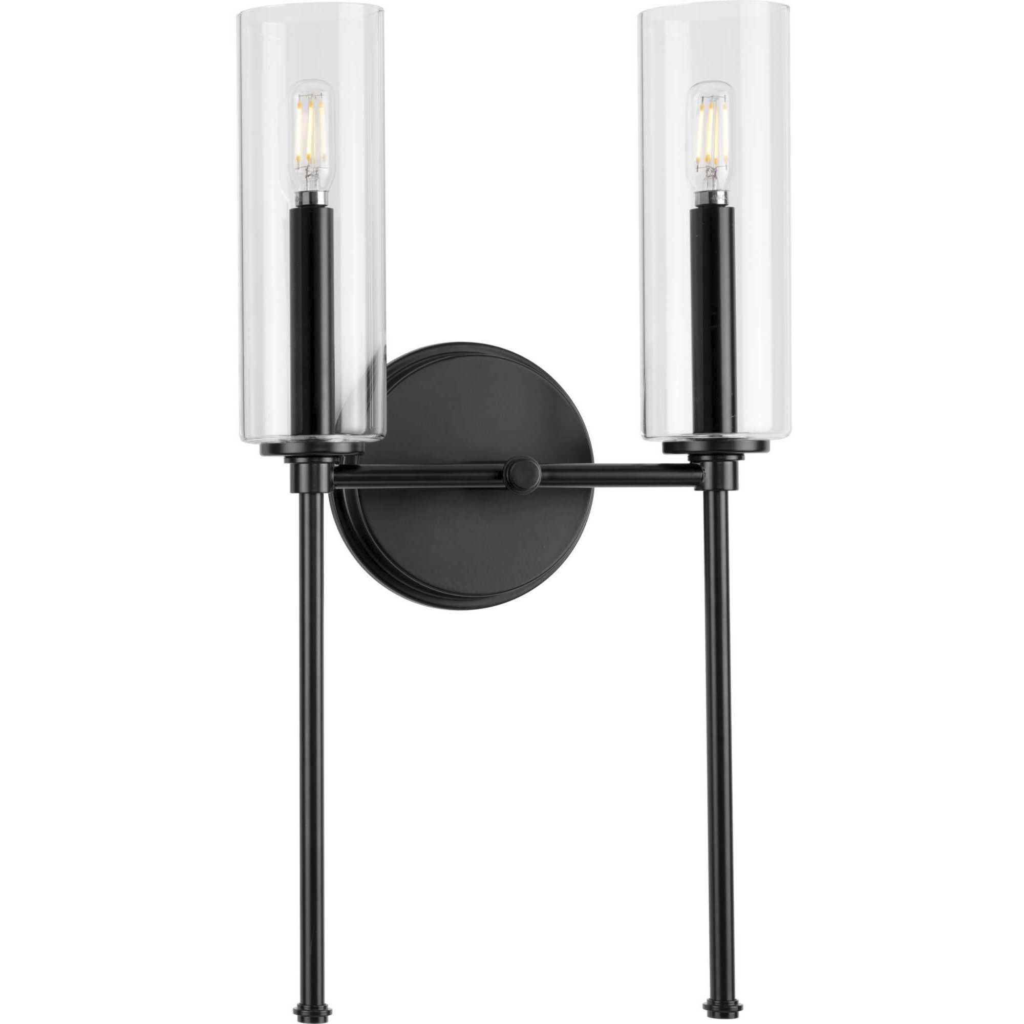 Elara 2 Light 4 inch Matte Black Wall Bracket Wall Light