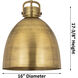 Newton Bell 1 Light 16 inch Polished Nickel Pendant Ceiling Light