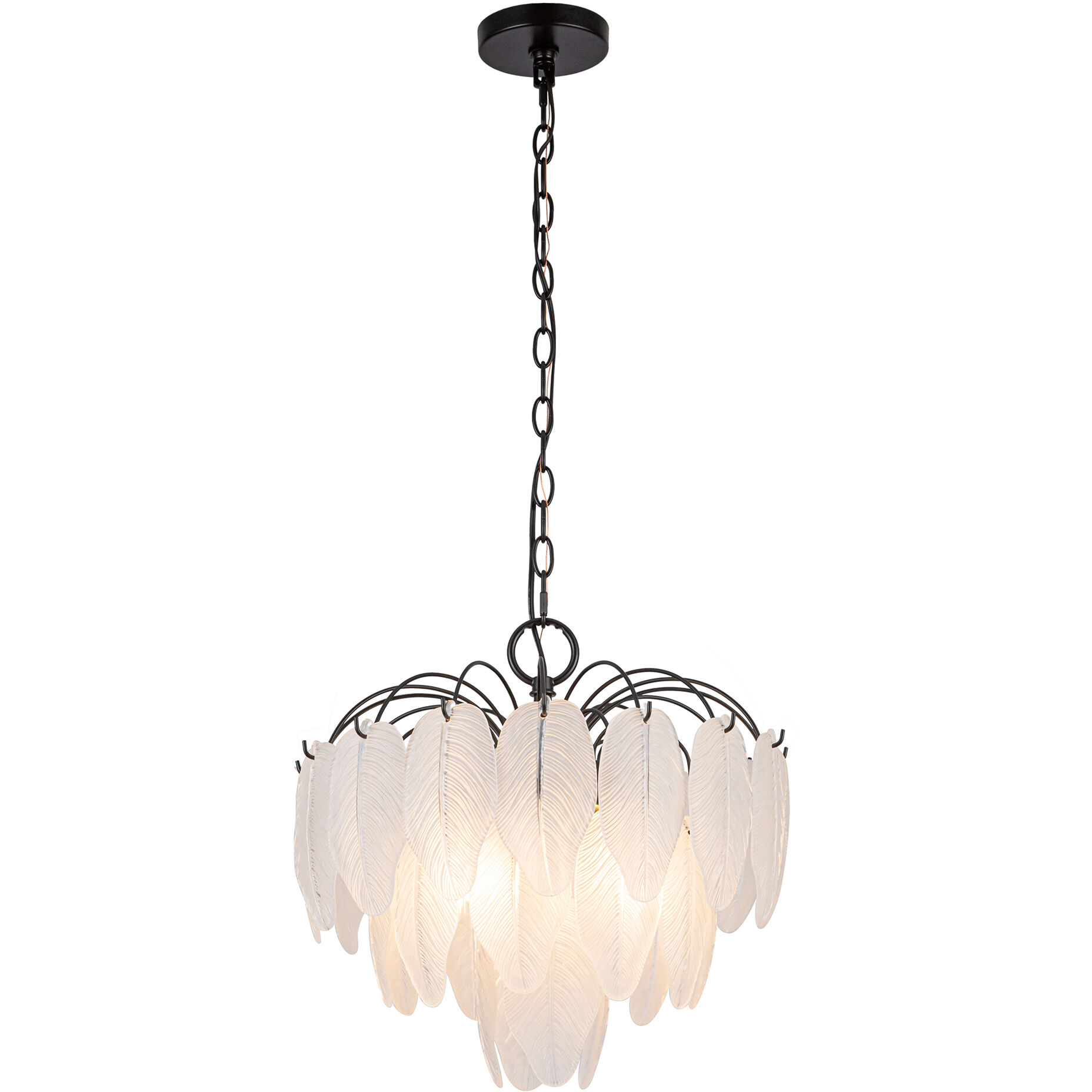 Alessia 4 Light 16.5 inch Black and White Chandelier Ceiling Light