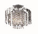 Falls 4 Light 16 inch Chrome Flush Mount Ceiling Light in Royal Cut