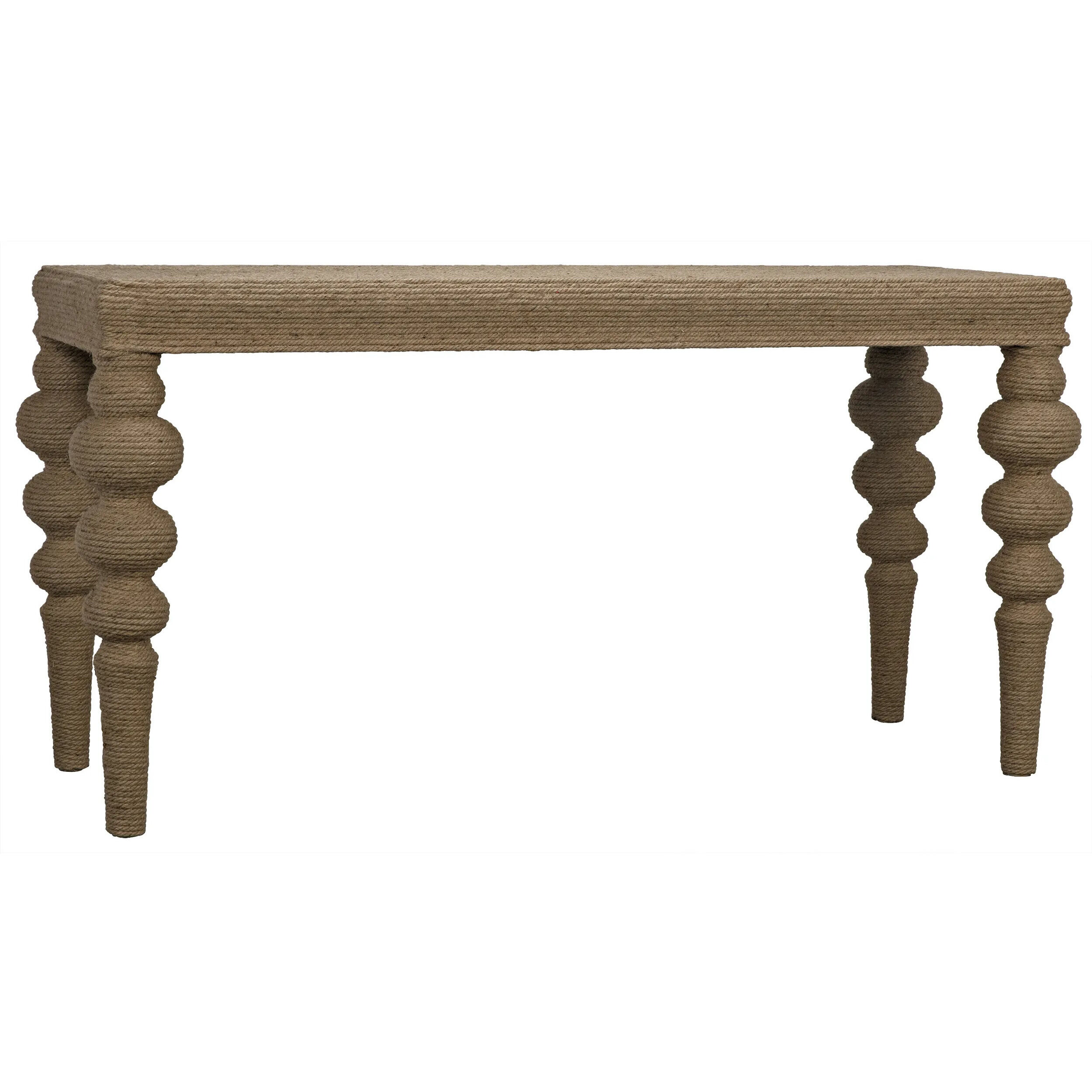 Ismail 64 X 25 inch Natural Console, Turned Leg