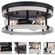 Joelle 3 Light 14 inch Matte Black/Brushed Grey Flush Mount Ceiling Light