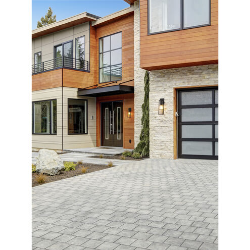 Helix 1 Light 17 inch Black Outdoor Wall Light