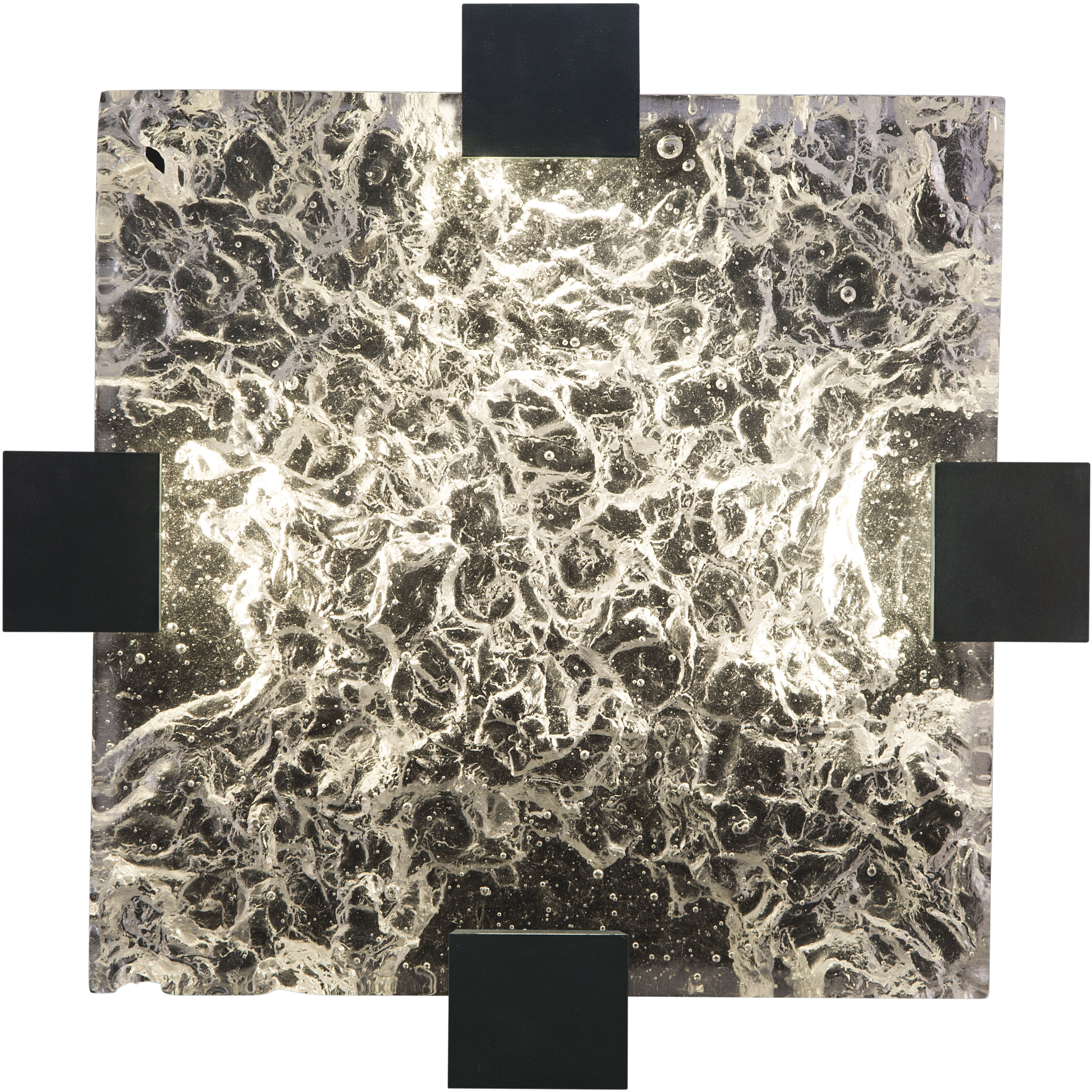 Terra 4 Light 16.75 inch Black Flush Mount Ceiling Light