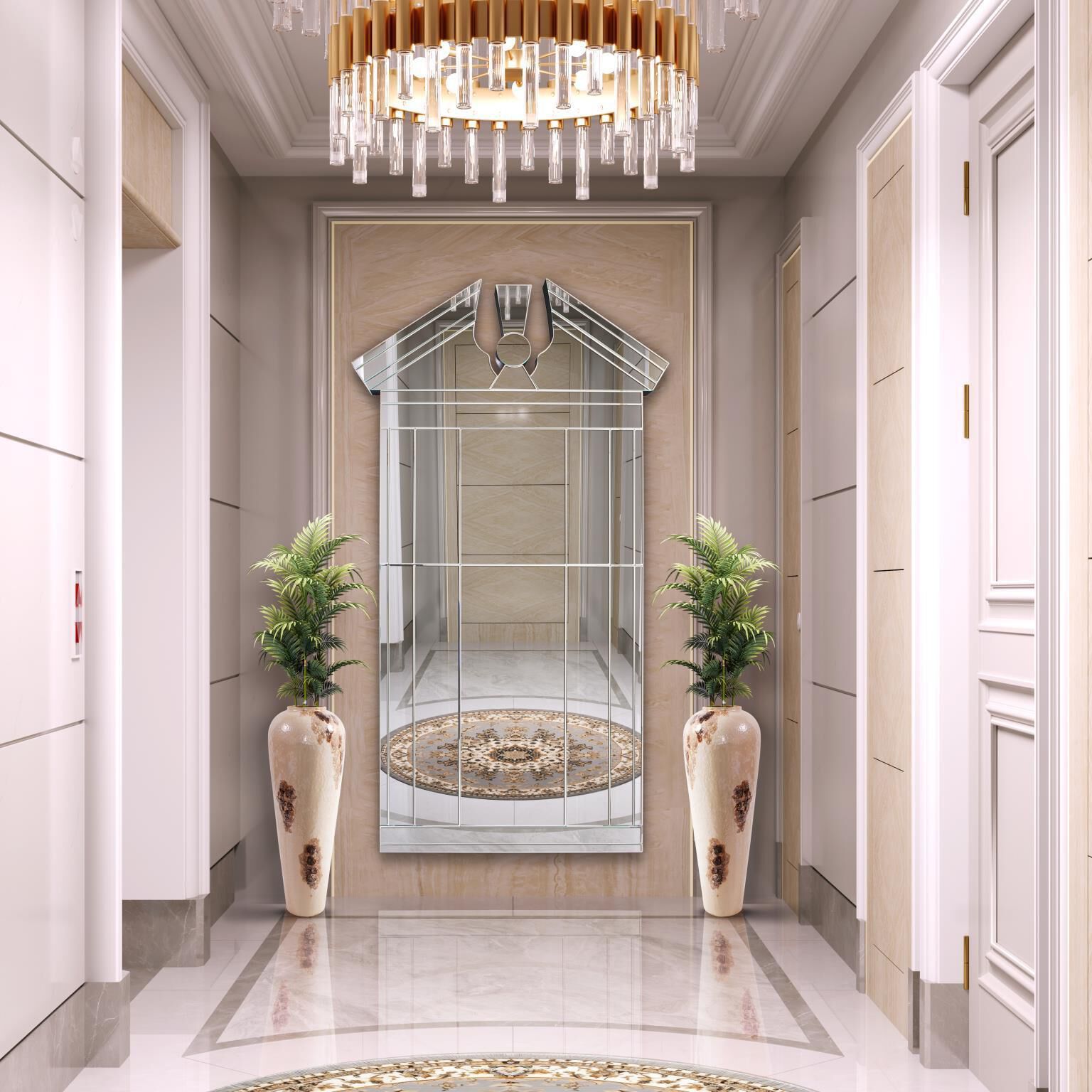 Bostonian 86 X 48 inch Silver Glass Mirror