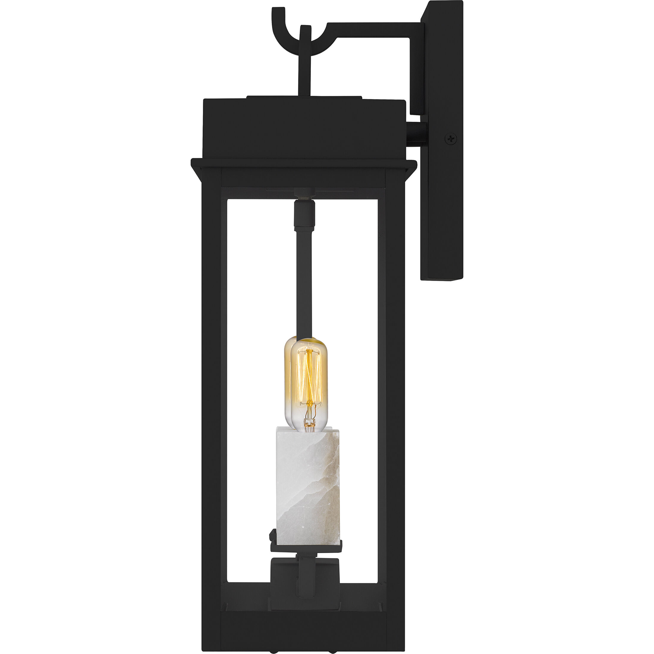 Carmen 2 Light 16.25 inch Matte Black Outdoor Wall Lantern, Medium