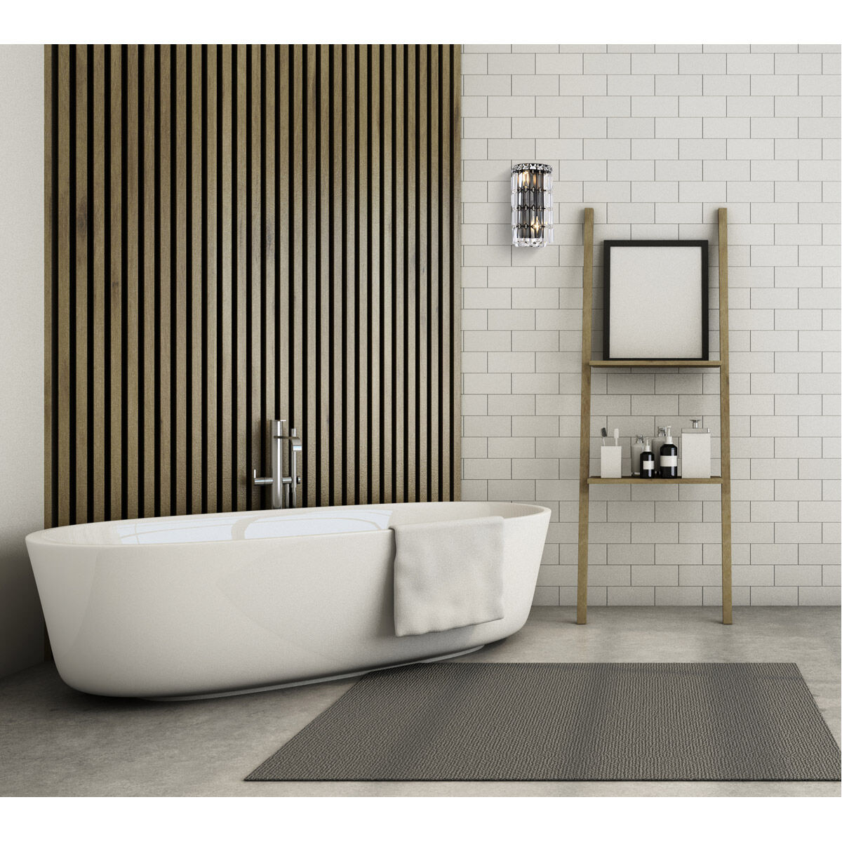 Maxime 2 Light 4 inch Black and Clear Wall Sconce Wall Light