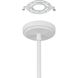 Dahlia LED 23 inch Plaster White Chandelier Ceiling Light