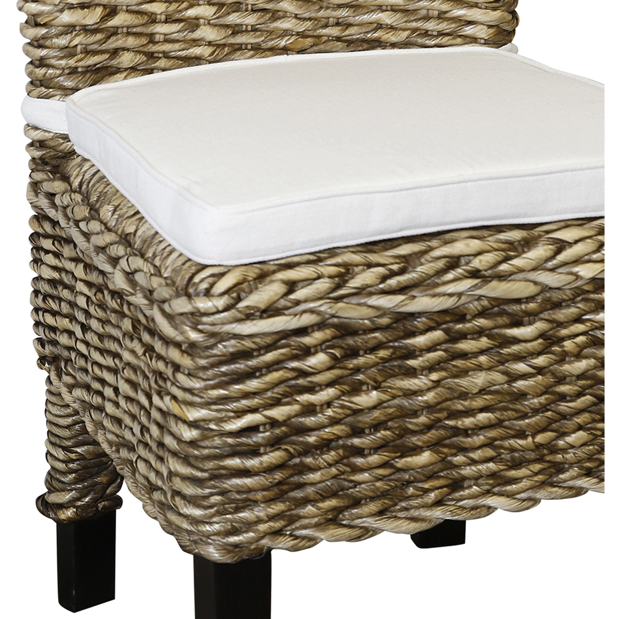 Reagan Natural and Cream and Espresso Brown Side Chair