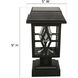 Luna II 1 Light 5 inch Black Pergola Light, Solar