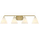 Blair 4 Light 35 inch Warm Brass Bath Wall Light