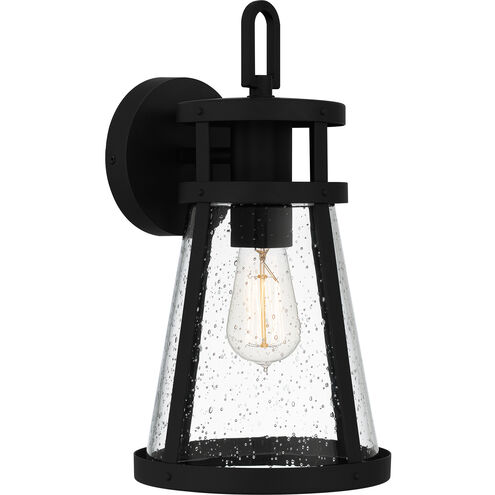 Barber 1 Light 15 inch Matte Black Outdoor Wall Lantern
