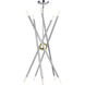 Soho 10 Light 28 inch Polished Chrome with Polished Brass Accents Chandelier Ceiling Light