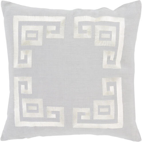 Milo 22 X 22 inch Light Gray and Beige Throw Pillow