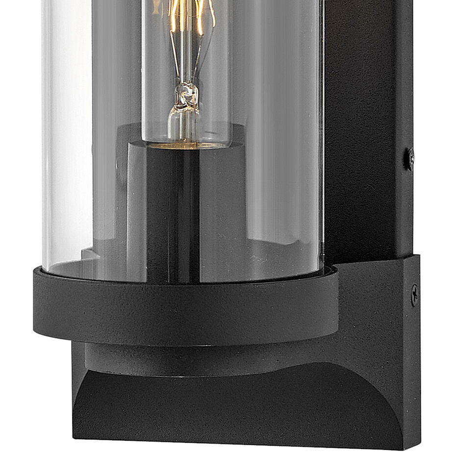 Pearson Outdoor Wall Mount Lantern in Textured Black, Non-LED