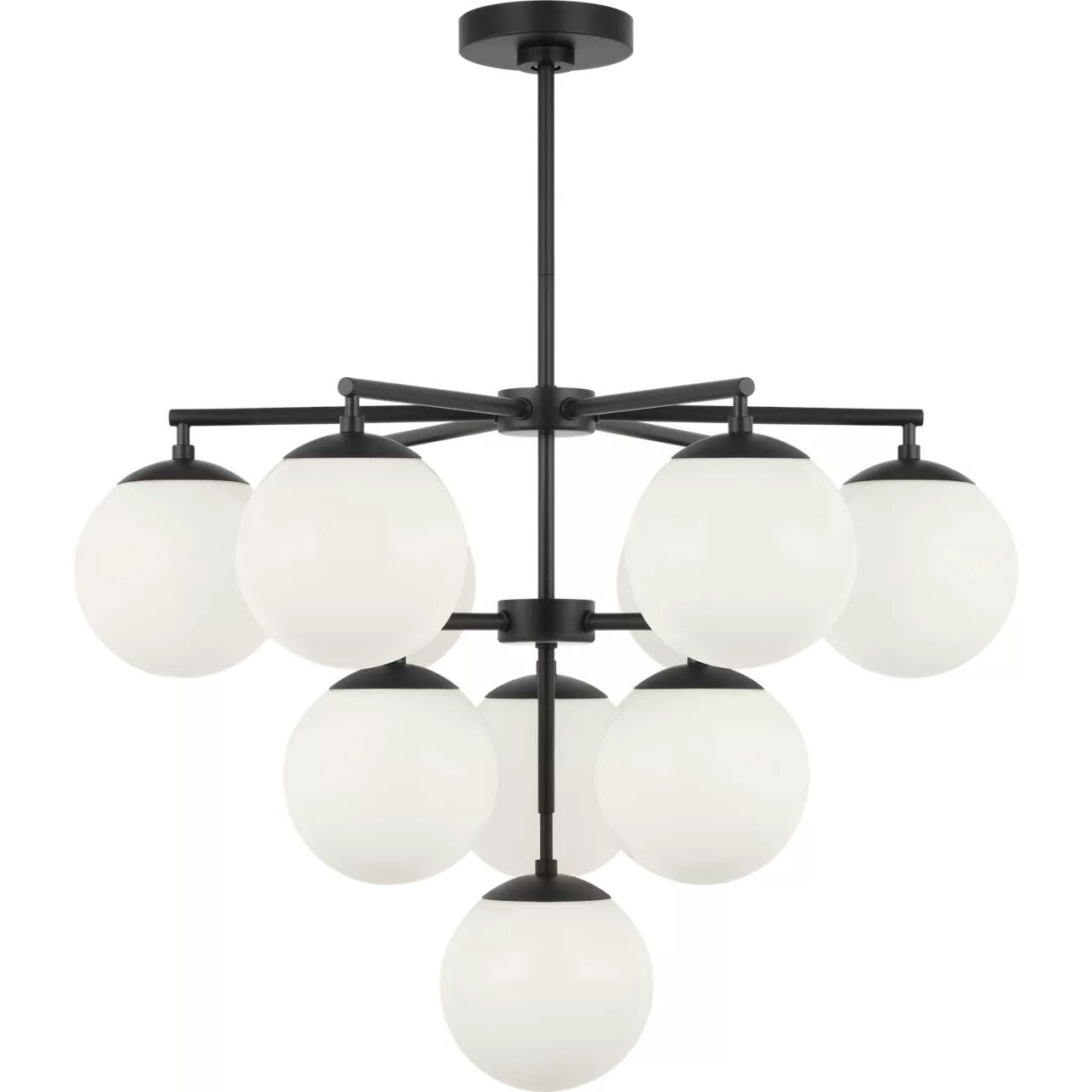 Nube 10 Light 26 inch Midnight Black Chandelier Ceiling Light in Standard