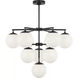 Nube 10 Light 26 inch Midnight Black Chandelier Ceiling Light in Standard
