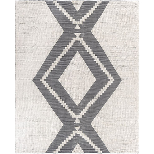 Azalea 120 X 96 inch Black/Ivory Handmade Rug in 8 x 10, Rectangle