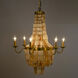 Bijou 6 Light 27 inch Antique Brass Chandelier Ceiling Light