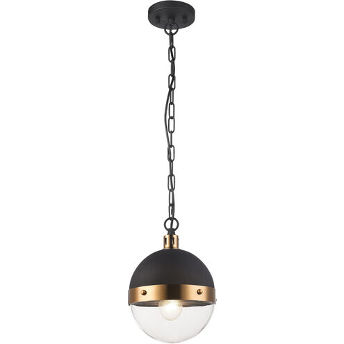 Torino 1 Light 8 inch Aged Gold Brass Pendant Ceiling Light in Clear