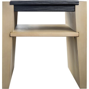 Marx 20 X 20 inch Sandy Cove and Charcoal Accent Table
