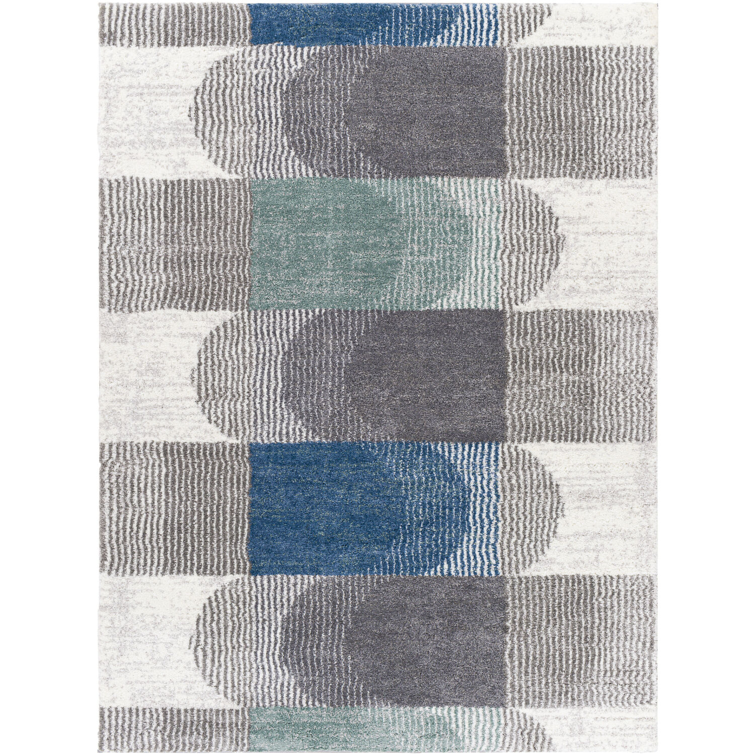 Portofino 120 X 94 inch Medium Grey Rug in 8 x 10, Rectangle