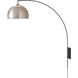 Half Dome 1 Light 5 inch Black Nickel Wall Mounted Arc Lamp Wall Light in Satin Nickel Steel