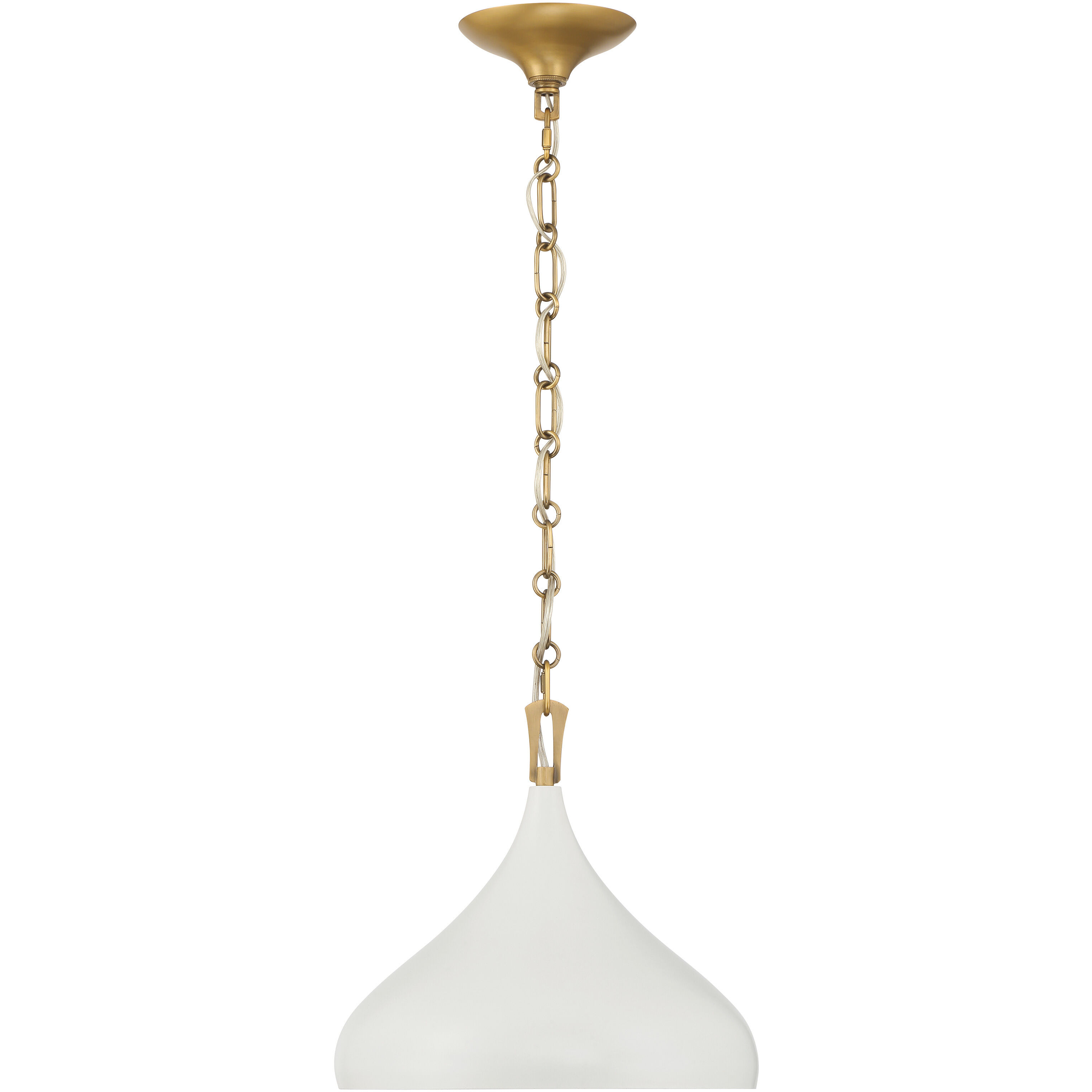 Cedar Lane 1 Light 12.75 inch Legacy Brass and Off White Cream Pendant Ceiling Light