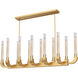 Flute 12 Light 16 inch Vintage Brass Pendant Ceiling Light