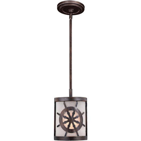 Nautique 1 Light 6 inch Sterling Bronze Mini Pendant Ceiling Light