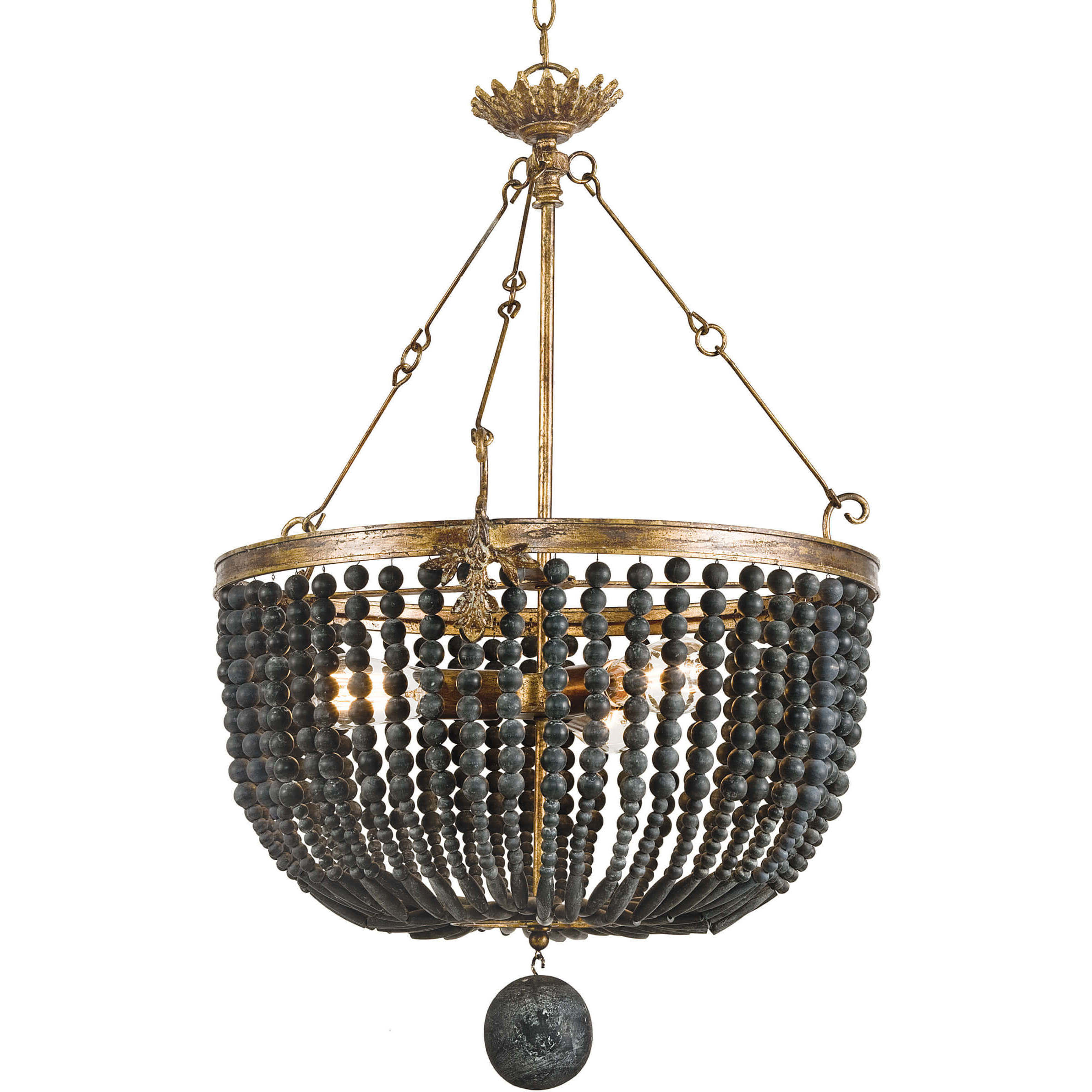 Fabian 3 Light 21.5 inch Black Chandelier Ceiling Light