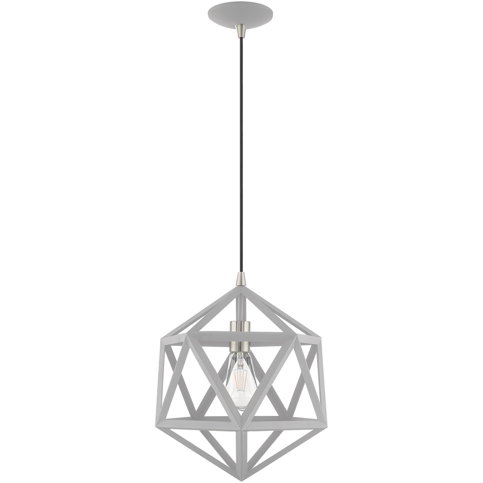 Geometric 1 Light 13 inch Nordic Gray Mini Pendant Ceiling Light