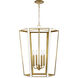 AH by Alexa Hampton Curt 4 Light 21.38 inch Matte White Lantern Chandelier Ceiling Light