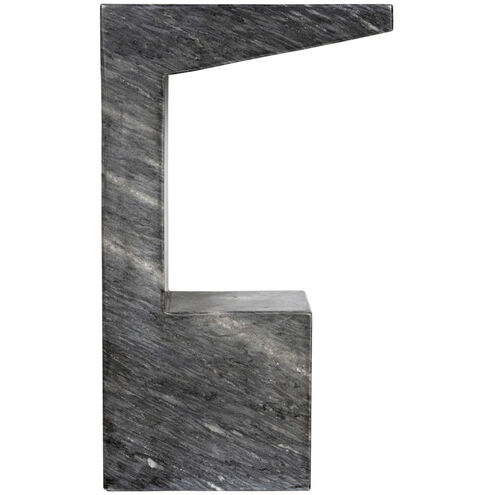 Aero 30 X 17.5 inch Black Marble Side Table