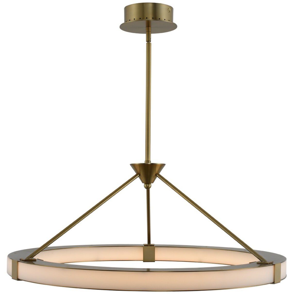 Lavo LED 28 inch Winter Brass Pendant Chandelier Ceiling Light
