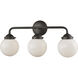 Beckett 3 Light 24 inch Oil Rubbed Bronze Vanity Light Wall Light