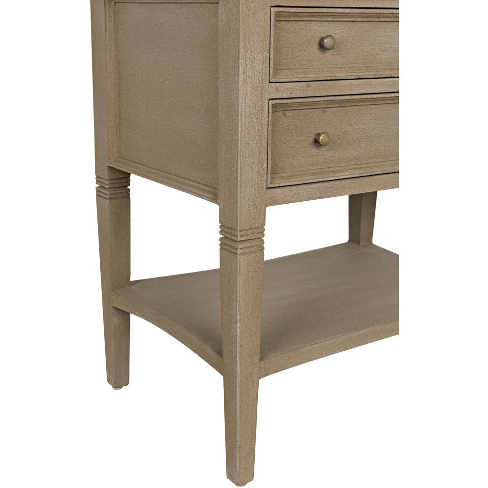 Oxford 30 X 28 inch Weathered Side Table, 2 Drawer