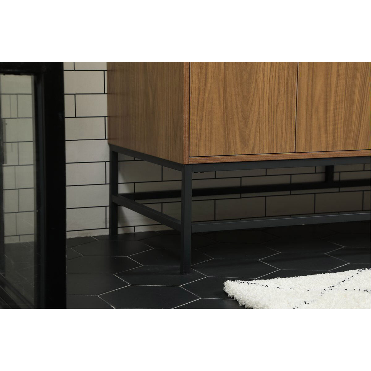 Eugene 60 X 22 X 34 inch Walnut Brown Vanity Sink Set