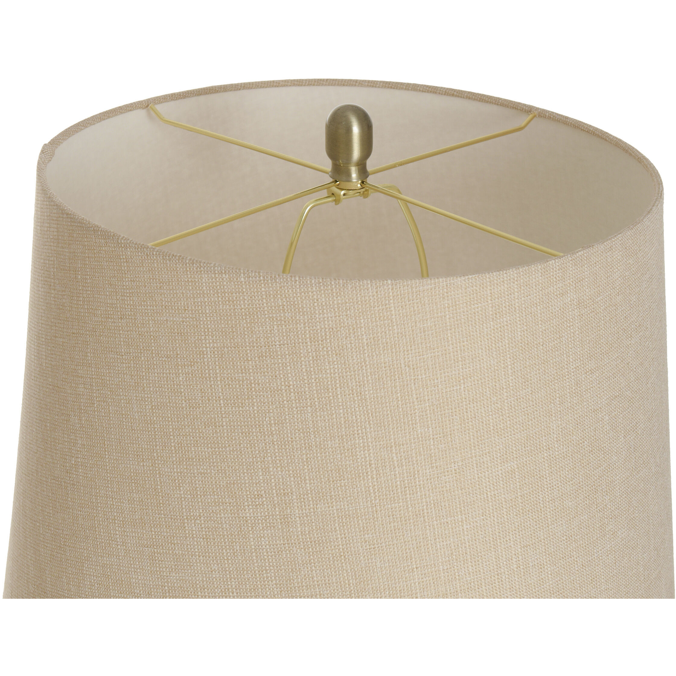 Isaiah 37 inch 100.00 watt Smoke and Brass Table Lamp Portable Light