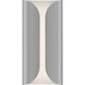 Folds LED 14 inch Textured Gray Indoor-Outdoor Sconce, Inside-Out