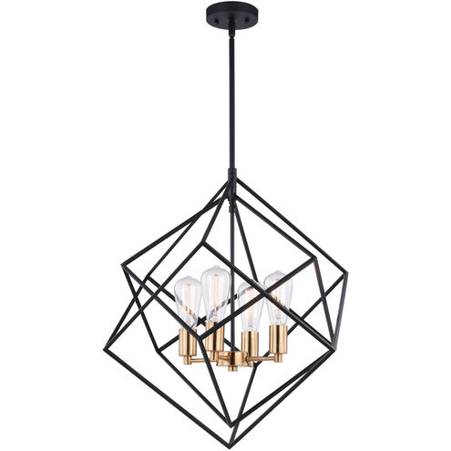 Rad LED 23.5 inch Black and Natural Brass Pendant Ceiling Light