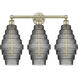 Cascade 3 Light 26 inch Antique Brass Bath Vanity Light Wall Light in Smoked