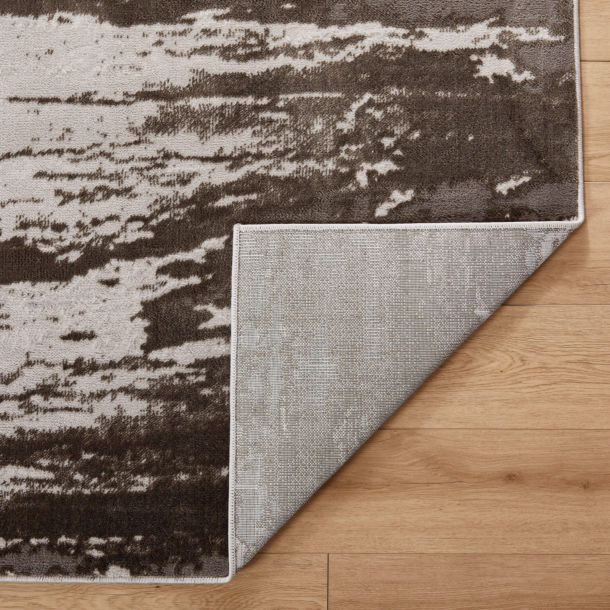 Ayda 114 X 79 inch Black/Grey Rug in 6 x 9