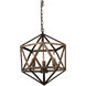 Amazon 3 Light 17 inch Antique forged copper Up Pendant Ceiling Light