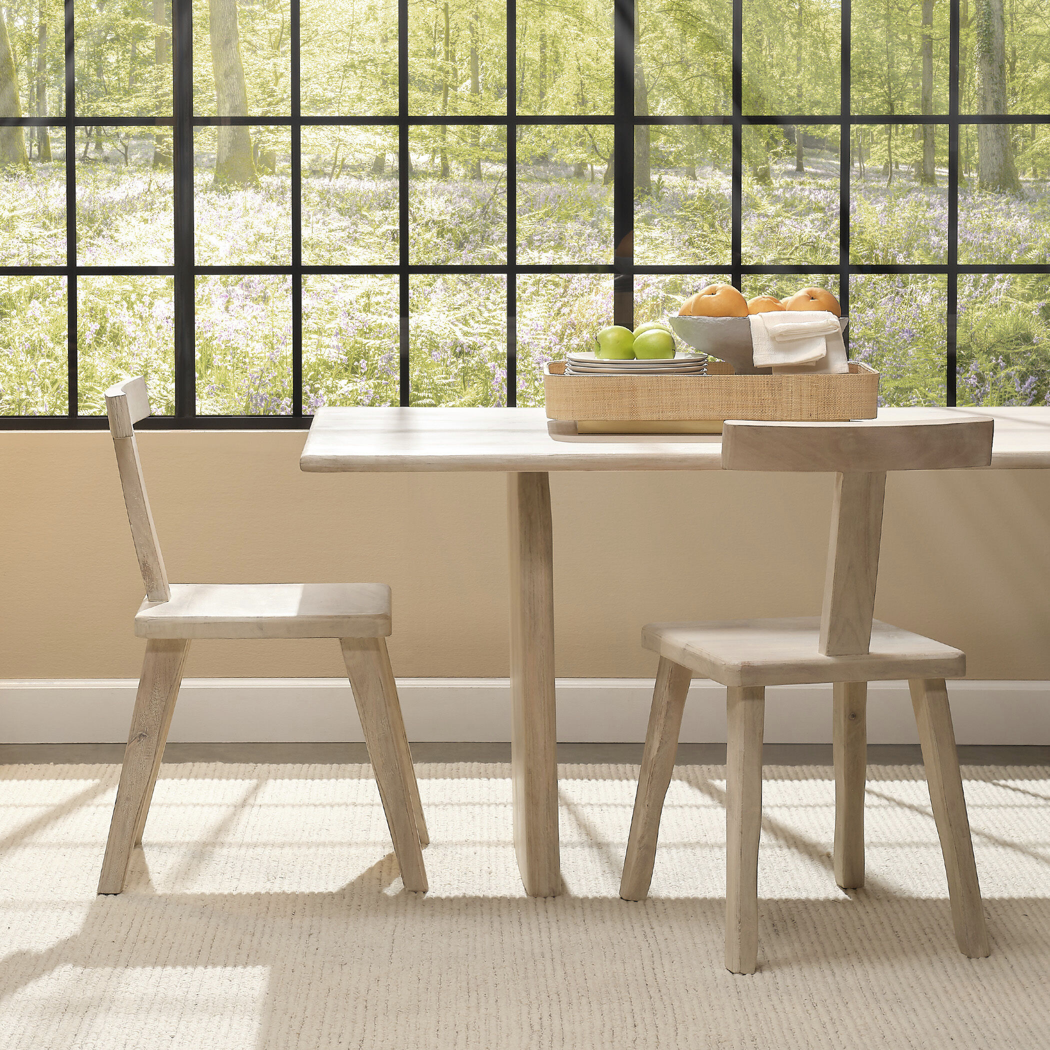 Arc 78.75 X 29.5 inch Light Bleach Dining Table