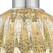 Preston 1 Light 6.25 inch Brushed Satin Nickel Semi-Flush Mount Ceiling Light in Mercury Glass