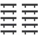 Dior Matte Black Hardware Drawer Pull in 3in Center to Center Bar, Set of 10