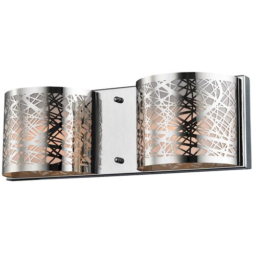 Ventnor 2 Light 16 inch Polished Chrome Vanity Light Wall Light